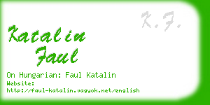 katalin faul business card